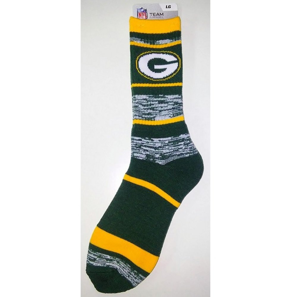 🆕🏈 GREEN BAY PACKERS RMC STRIPE CREW SOCK - NFL